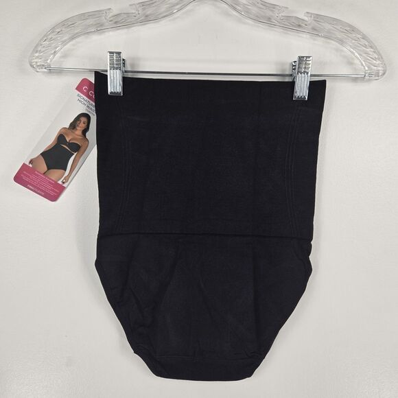 Curveez CUR3739 Size Medium Black Signature Control High Waist Brief Firm NWT - Picture 4 of 5